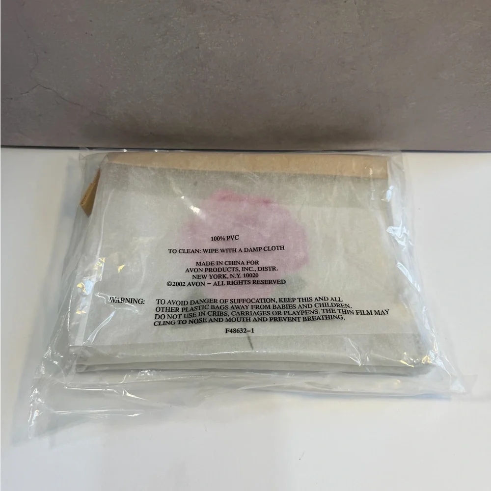 🩷5/$10🩷 Avon Transparent Pouch with Pink Accent VINTAGE 2002